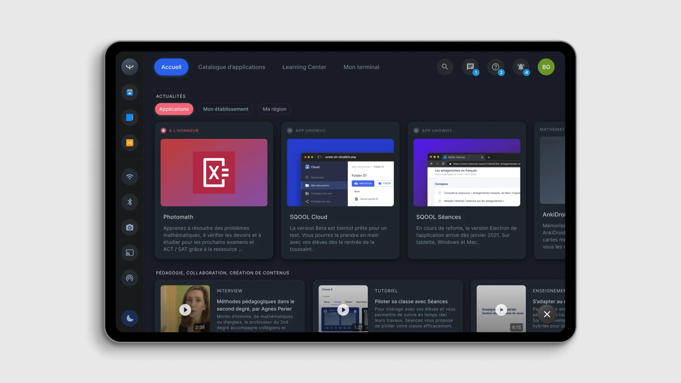 SQOOL Connect — UI